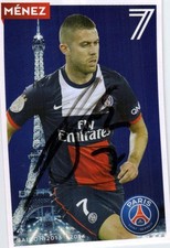 photo dédicacée autographe,autogramm, signed football MENEZ PSG