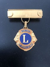 Insigne Badge Lions Club Lyon 1957 VII Congres National France Augis