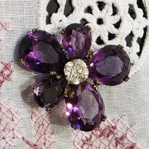 Broche pensée romantique - broche,
