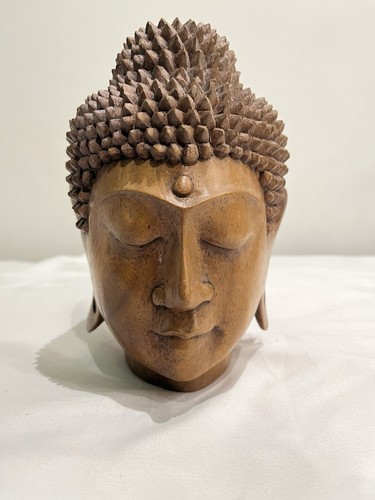 Tête bouddha bois - bouddha,
