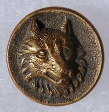 Bouton ancien Chasse Vénerie Équipage Rallye LOUP ORIGINAL France PM 15 mm TW.W