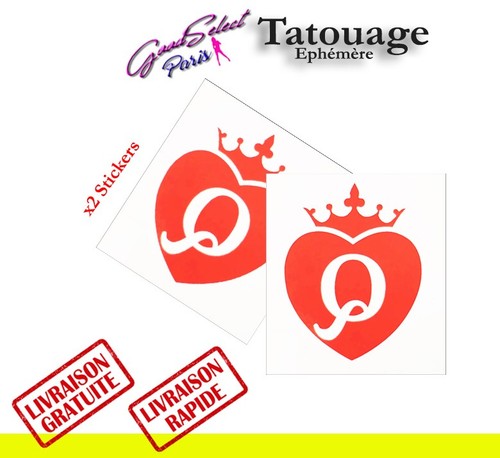 Tatouage temporaire coeur - temporaire, &
