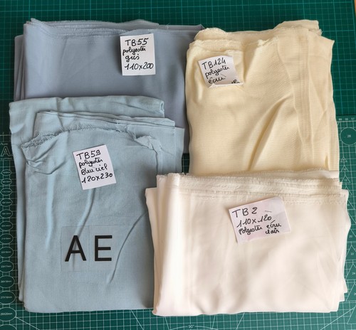 Lot coupons tissus base - 4,