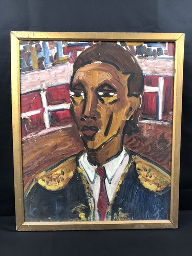 Huile sur panneau - , portrait