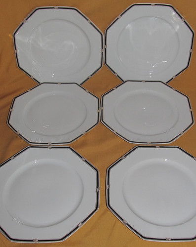 Assiettes plates porcelaine - 6,