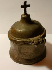 Coffret boite Saintes huiles 3 ampoules 18 éme étain poinçon