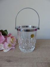 Seau à glaçons vintage Cristal d'Arques cristal transparent, Décor de bar rétro