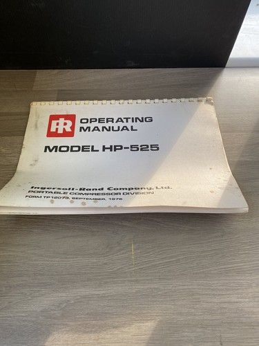 Ingersoll rand hp525 air - rand,
