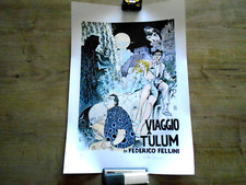 2018 RARE BIG SERIGRAPHIE N° SIGNE MANARA VIAGGIO A TULUM HOMMAGE A FELLINI NEUF