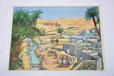 LOT 2  Anciennes Affiches scolaires Élocution Rossignol MDI  1960 rizière/oasis