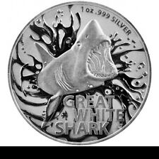 AUSTRALIA 2021 GREAT WHITE SHARK MOST DANGEROUS 1 OZ SILVER 1 ONCE ARGENT NEW!