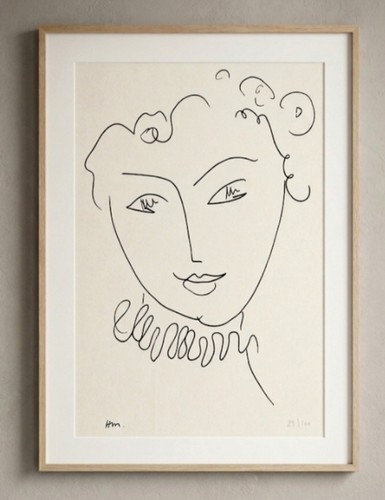 Superbe lithographie portrait