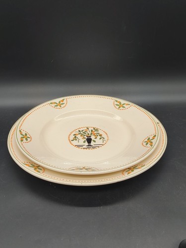 Lot plats ronds faïence - lot,