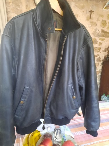 Blouson cuir aviateur homme - cuir,