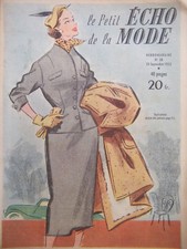 Magazine 1953 - LE PETIT ECHO DE LA MODE N°38 woolen dresses and coats for girls