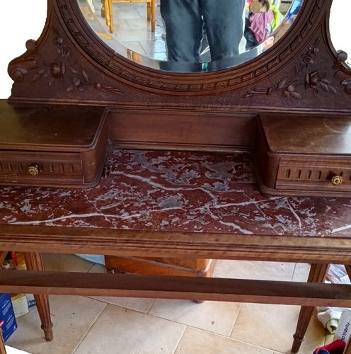 Coiffeuse ancienne avec - , miroir