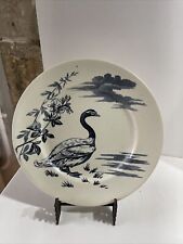 ASSIETTE Faïence Terre De Fer KELLER & GUERIN Luneville Décors Oiseau Canne Oie