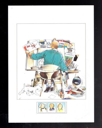 Tintin carte postale - carte, postale.
