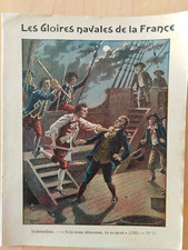 protège cahier av. 1914 gloires navales 1793 Dubourdieu Bayonne Toulon Lorient
