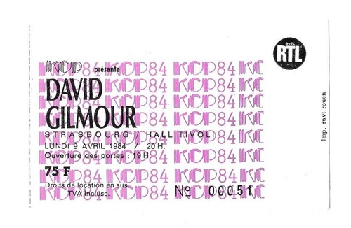 Rare ticket billet concert - billet, concert-