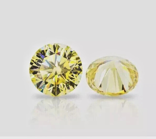 Diamant taille ronde jaune