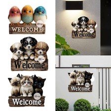 Panneau de bienvenue en bois