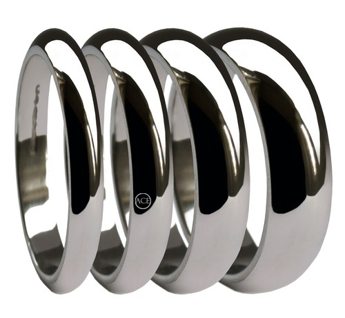 18ct blanc forme anneaux - or,