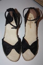 Espadrilles styliste Basque - classique soie sauvage et peau - Taille 41