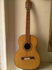 GUITARE CLASSIQUE ESPAGNOLE COMPLÈTE ANCIEN PATINE CHEVALET A RECOLLER A RESTAUR