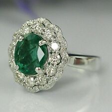 2.10CT Simulé Émeraude Halo