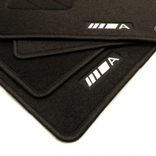 Tapis de Sol pour Mercedes Benz Classe A W176 AMG Logo Velours Voiture 2013-2018