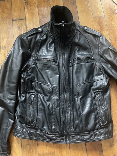 Blouson cuir noir - , homme