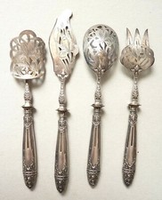 4 couverts à bonbons dessert argent Minerve ART NOUVEAU vers 1900  silver 