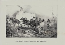 XVIIIème Gravure Départ pour