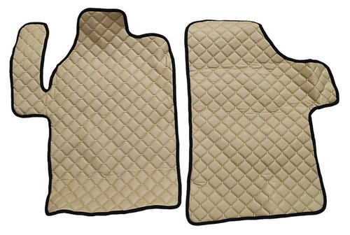 Beige cuir écologique tapis - beige,