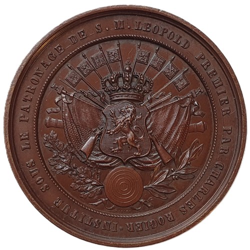 Belgium 1883 bronze medal tir - bronze,