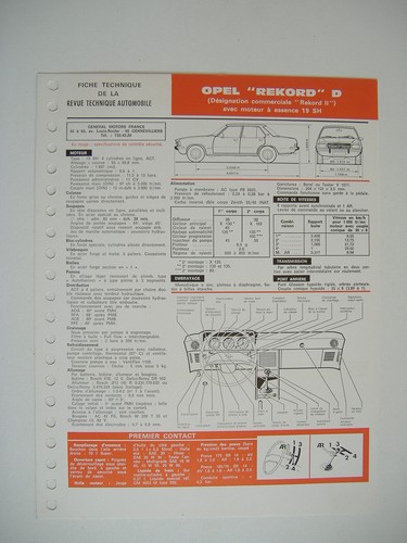 Fiche technique rta opel - ,
