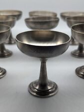 9 Coupelles art déco, métal argenté, Poinçon à déchiffrer, Restaurant Prévost