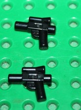 2 x Lego Black Minifig Weapon Gun Blaster Small 92738 sets 9679 7930 7913 9496