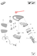 Coque de rétroviseur avant