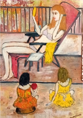 Tableau ancien 80s - , grand