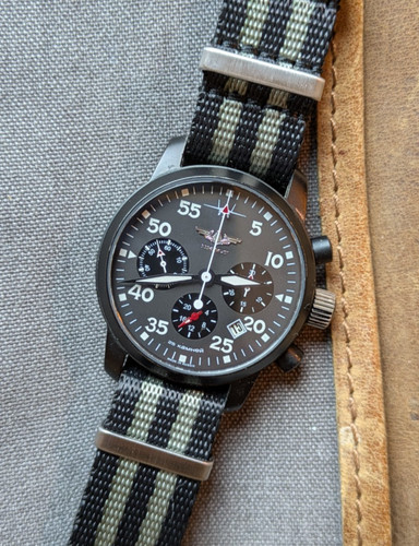 Chronographe pilote poljot - chronographe,