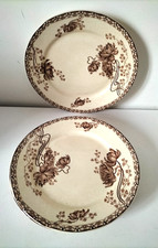 Ensemble de 4 assiettes UC & Sarreguemines – Modèle Royat fin 19e – début 20e