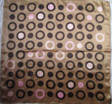-Superbe Foulard LIVING & CO  100% soie  TBEG  vintage Scarf 84 x 87 cm