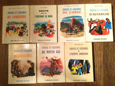 7 VOLUMES CONTES ET LÉGENDES - FERNAND NATHAN ANNÉES 60/70 BON ÉTAT / ENFANTINA