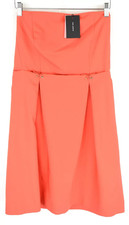 Cop Copine Robe Femme (EU) 40 Sans Manches Plis Inversés Orange Mini
