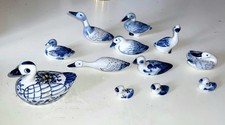 Figurines Canards Oies en porcelaine
