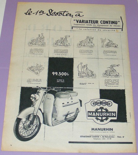 Publicité ancienne scooter - ancienne,