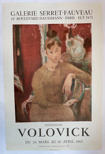 VOLOVICK 1965 AFFICHE LITHOGRAPHIEE ORIGINALE EXPOSITION GALERIE SERRET-FAUVEAU