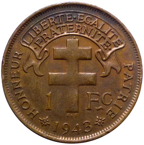 Madagascar franc 1943 - madagascar,